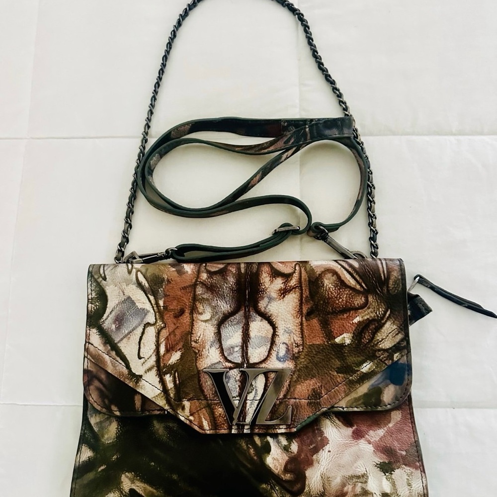 Vélez Bag Leather - Brown and Black Shoulder Bag with Chain Strap